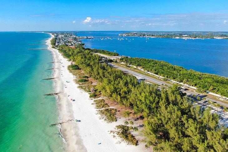 Vue aérienne de l'île Anna Maria