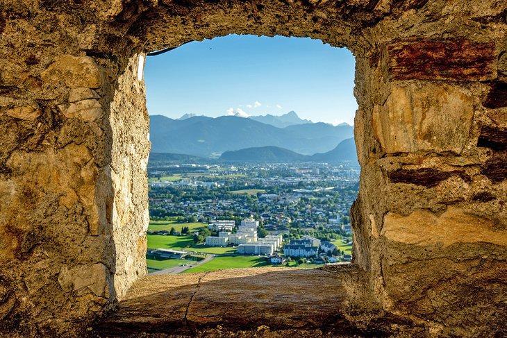 Vista de Villach desde el Castillo de Landskron