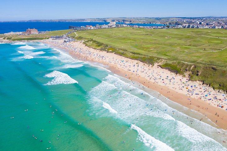 Vista aérea de la Playa Fistral
