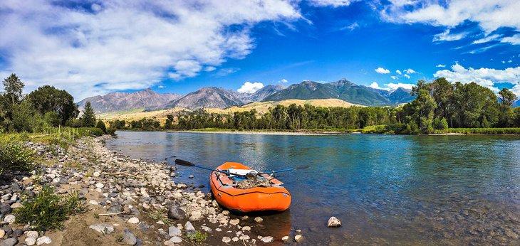 Raft sur la Rivière Yellowstone