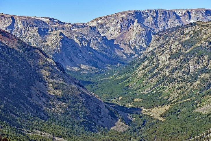 Vista espectacular a lo largo de la Beartooth Highway