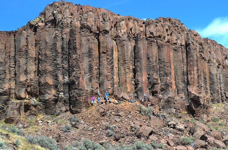 Escalada en roca cerca de Vantage en el Frenchmen Coulee