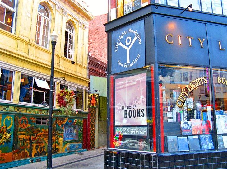 Calle Jack Kerouac y librería City Lights