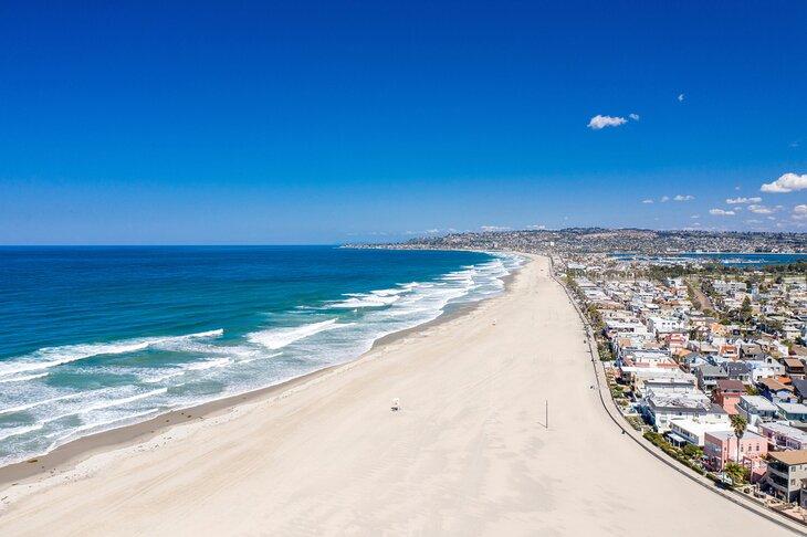 Vue aérienne de Mission Beach