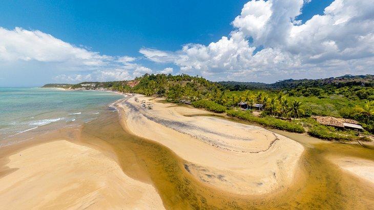 Vista aérea de la Playa Espejo (Praia do Espelho)
