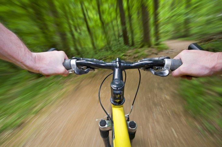 Ciclismo de montaña por el bosque