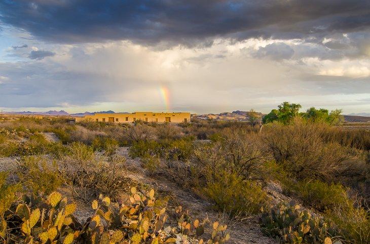 Después de la lluvia en el Sitio Histórico Estatal Fort Leaton