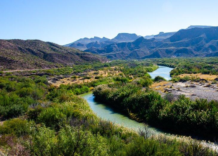 Vista panorámica del Río Grande desde la River Road