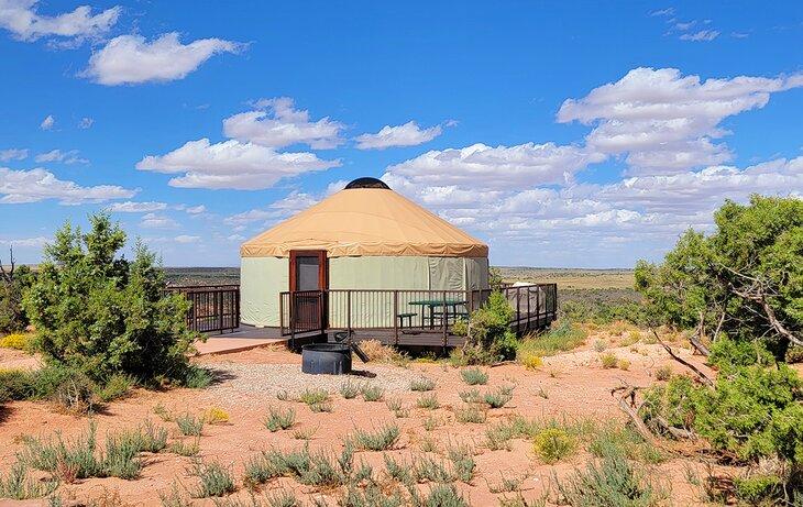 Una yurta en Wingate Campground en Dead Horse Point State Park