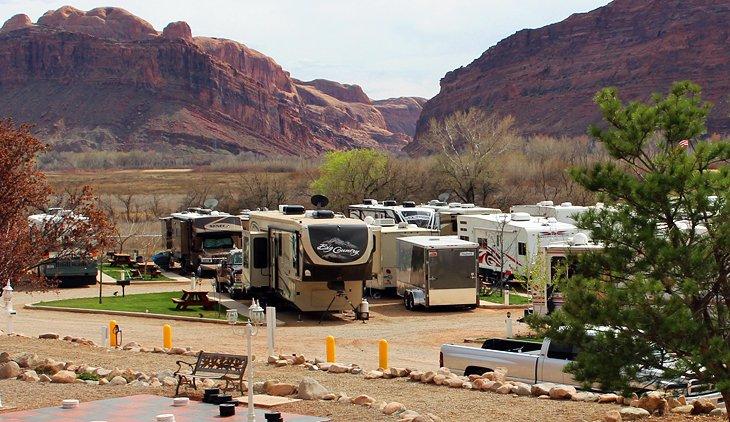 Campings y parques de autocaravanas en el pueblo de Moab