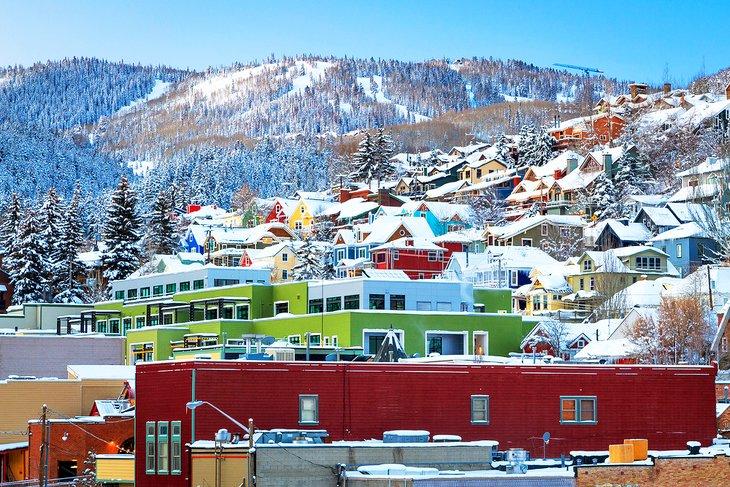 Park City cubierto de nieve, Utah