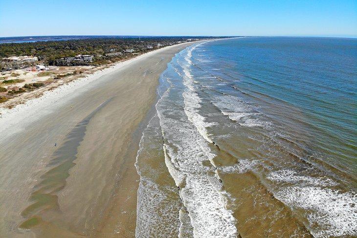 Vista aérea de Kiawah Island, Carolina del Sur