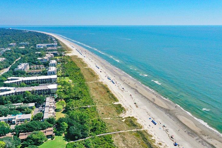 Vista aérea de Coligny Beach