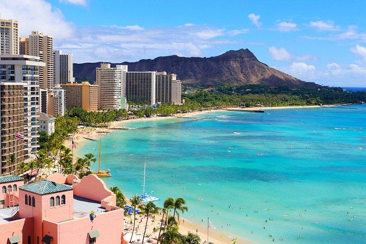 Waikiki Beach und Diamond Head