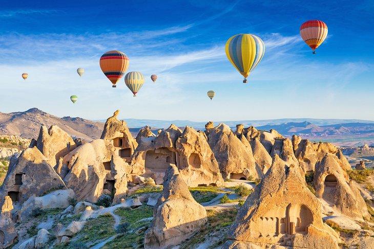 Globos de aire caliente sobre Capadocia
