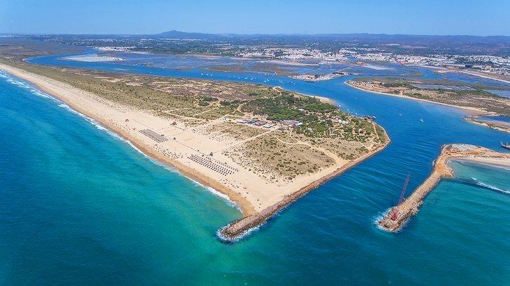 Vista aérea de Ilha de Tavira