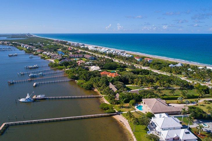 Vista aérea de Hutchinson Island