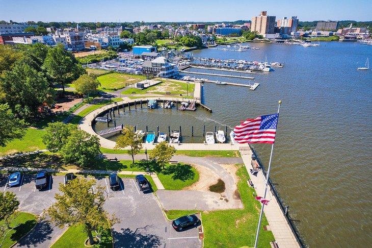 Vue aérienne de Red Bank, New Jersey