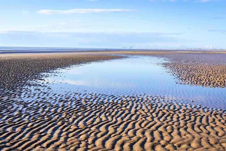 Niedrigwasser am Dymchurch Beach