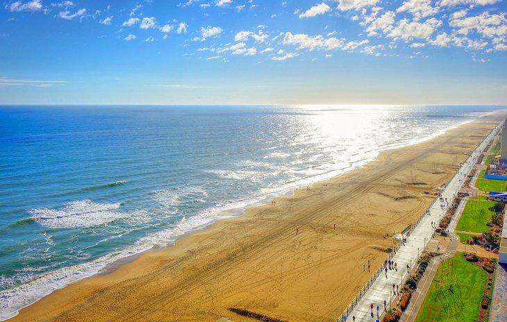 Vue aérienne de Virginia Beach