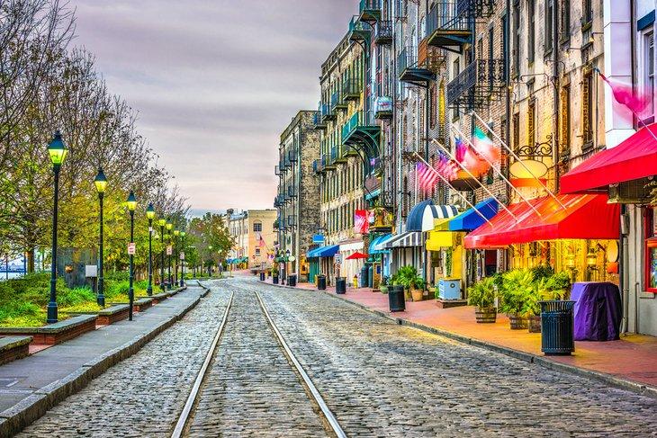 Rue de la rivière, Savannah, Géorgie