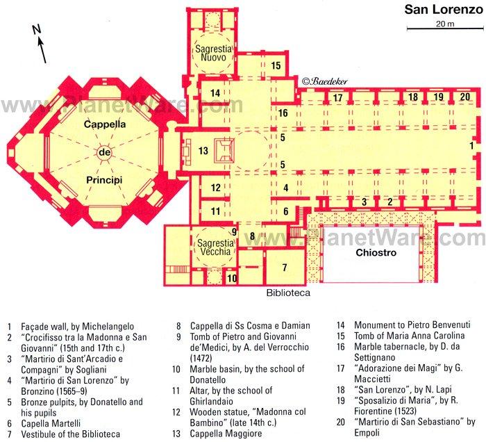 San Lorenzo - Grundrisskarte