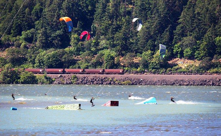Ramps for kiteboarders in Hood River