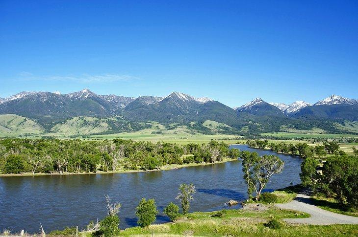 Yellowstone River in der Nähe von Livingston