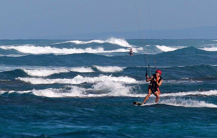 Estudiante de kitesurf después de 8 horas de lecciones de Big Willy's