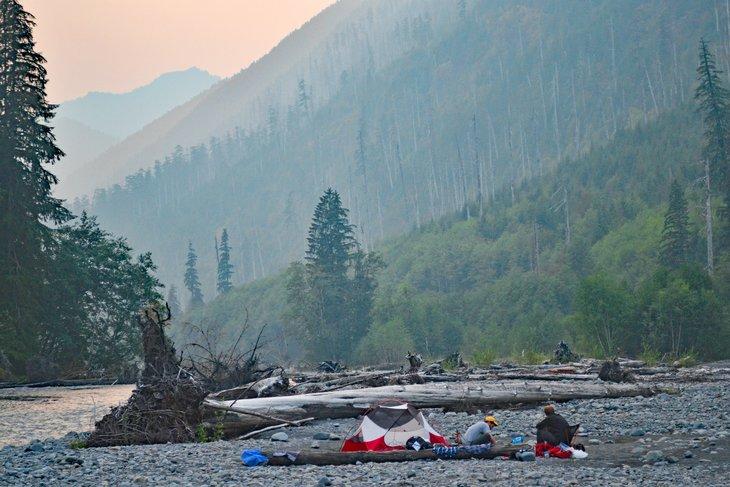 Acampando en el Parque Nacional Olímpico