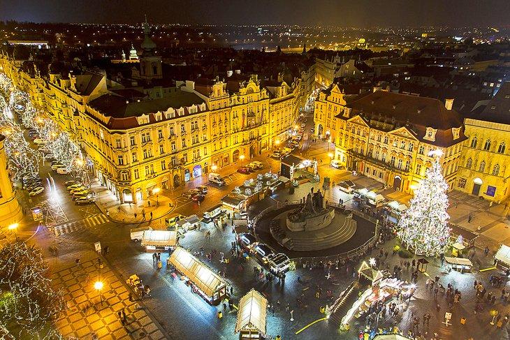 Un mercado navideño en Praga
