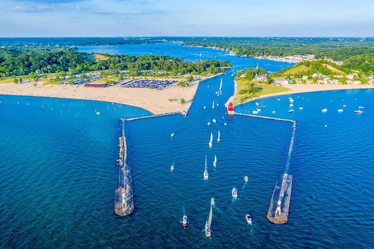 Luftaufnahme des Holland State Park