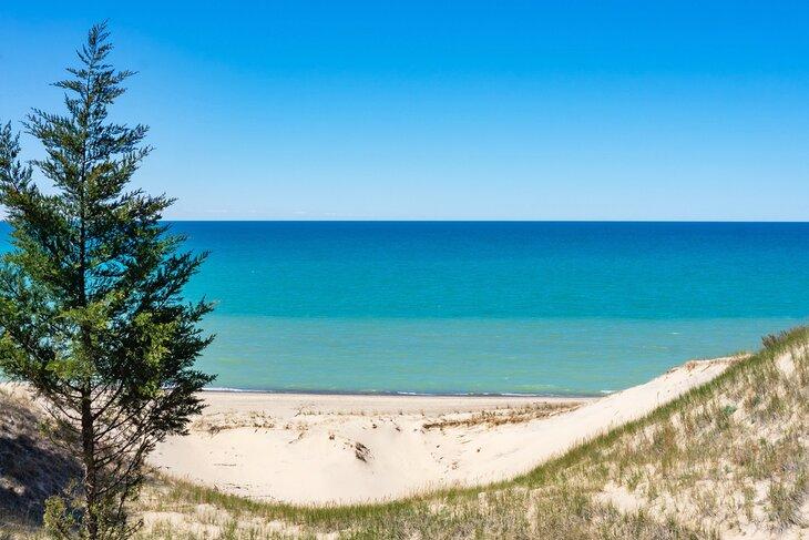 Indiana Dunes State Park am Ufer des Lake Michigan