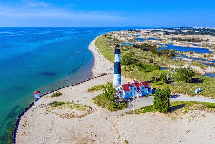 Luftaufnahme vom Ludington State Park