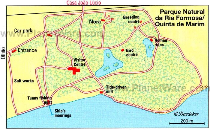Parque Natural da Ria Formosa - Mapa de Diseño