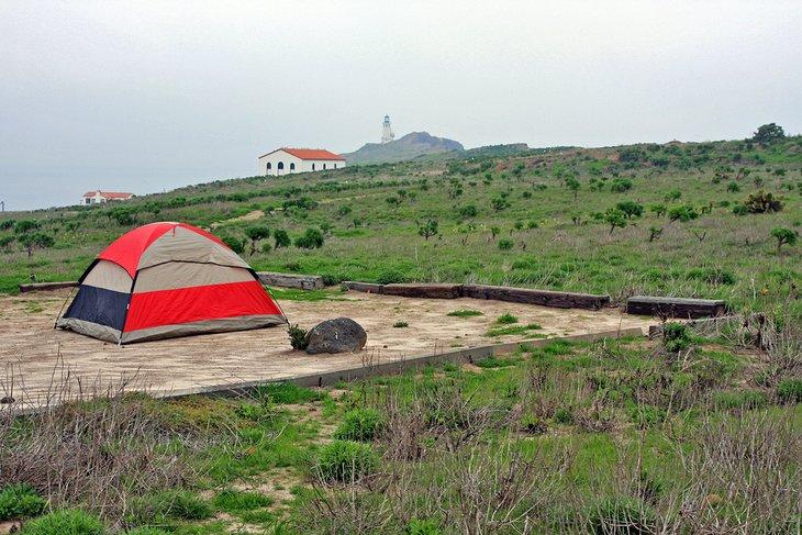 Acampando en la Isla Anacapa