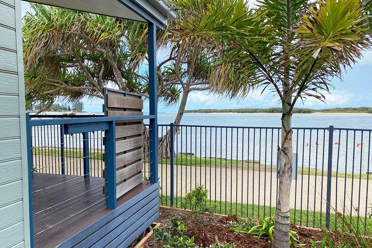 Vista de Pumicestone Passage desde el Big 4 Caloundra Holiday Park