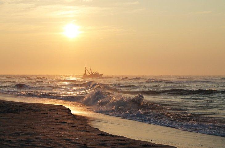 Amanecer en la playa de Topsail