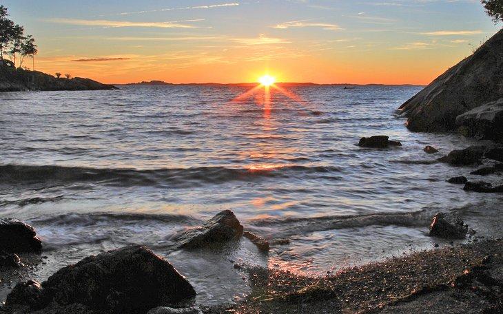 Plum Cove Beach sunset