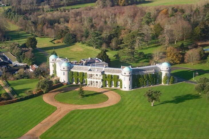 Aerial view of Goodwood House