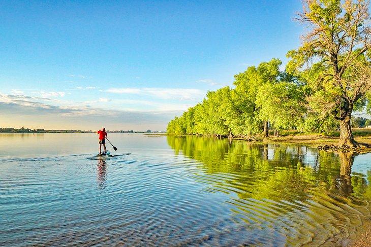 Paddleboarder im Boyd Lake Staatspark