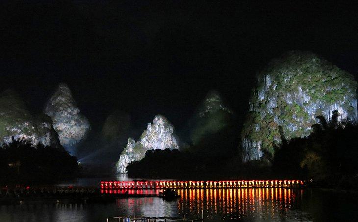 Espectáculo de luces Liu San Jie en Yangshuo