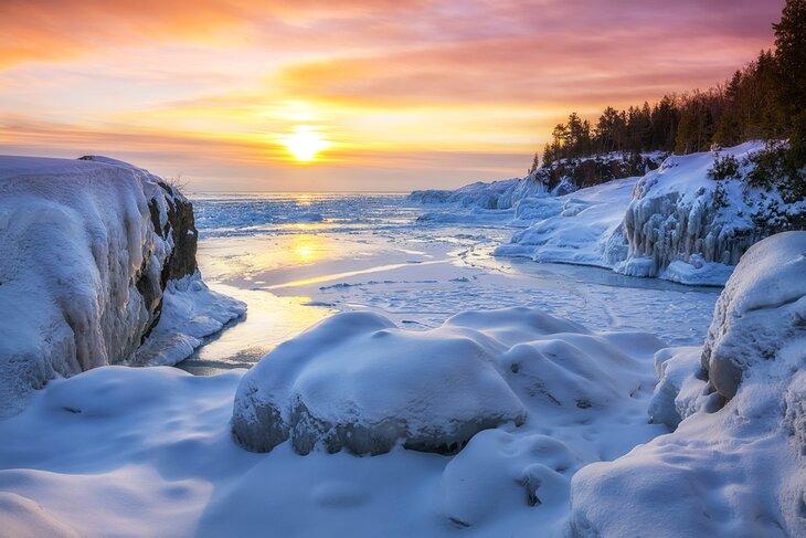 Parc Presque Isle en hiver