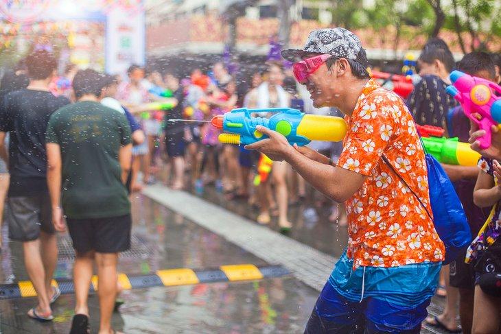 Songkran Festival (Wasserfestival) in Thailand