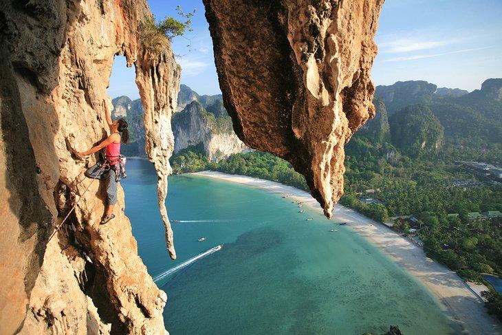 Felsenklettern am Railay Beach