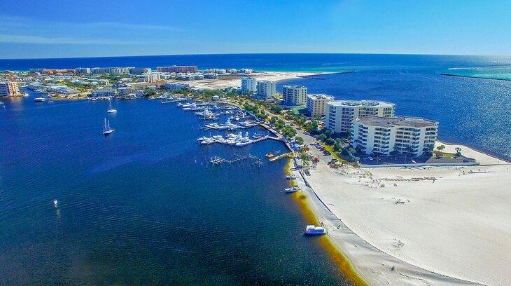 Vista aérea de Destin, Florida