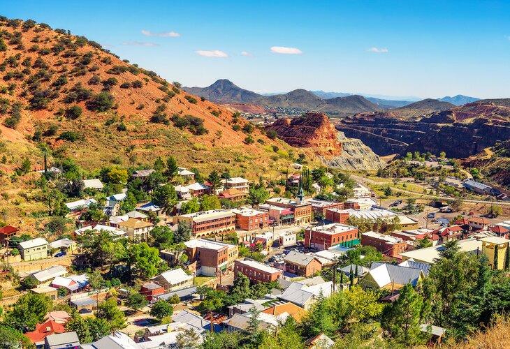Vista sobre el pueblo de Bisbee, Arizona