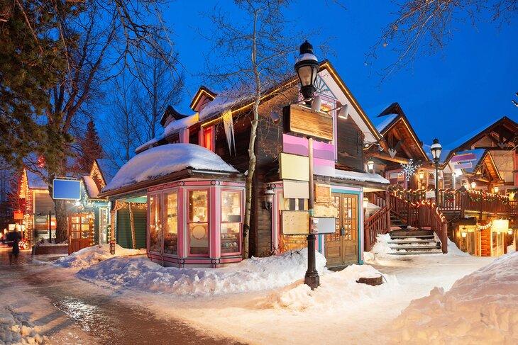 Noche en el centro de Breckenridge, Colorado