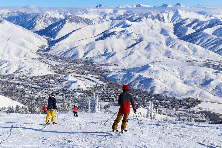 Vista sobre Sun Valley, Idaho desde Mount Baldy 
