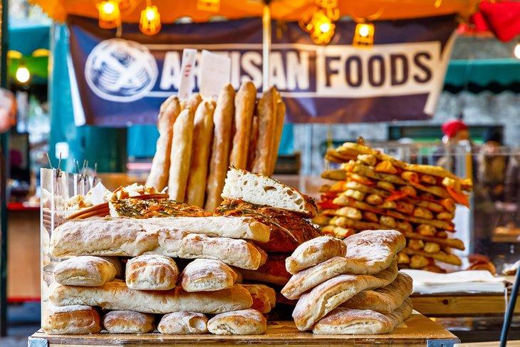 Pan recién horneado en Borough Market